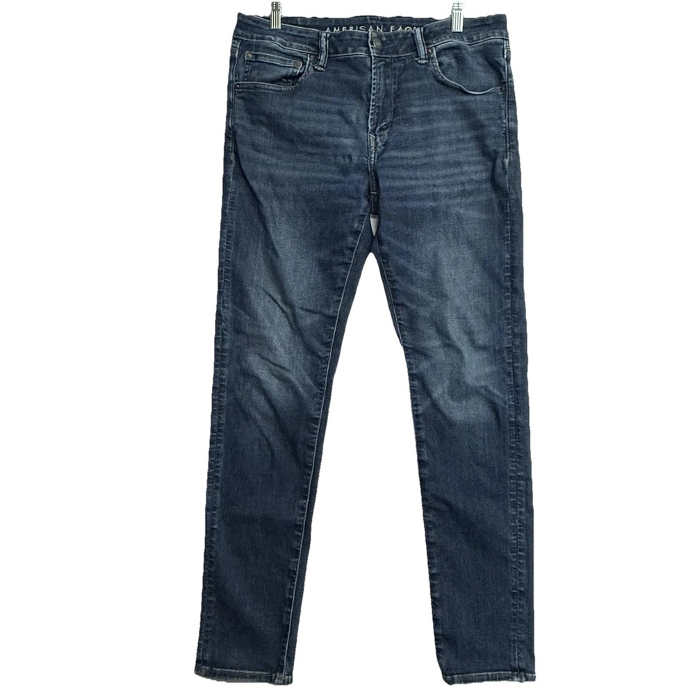 American Eagle Airflex 360 Skinny Men's 34x34 Blue Stretch Denim Real Slim Fit‎